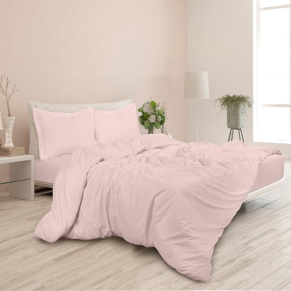 Royale Linens 3-Piece Pink Duvet Bedding Sets, Queen