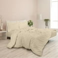 thumbnail image 1 of ROYALE Sand Duvet Cover Full Size - Washed Duvet Cover Set, 3 Piece Double Brushed Duvet Covers with Button Closure - 1 Duvet Cover 80x90 inches and 2 Pillow Shams - Comforter Cover, 1 of 8