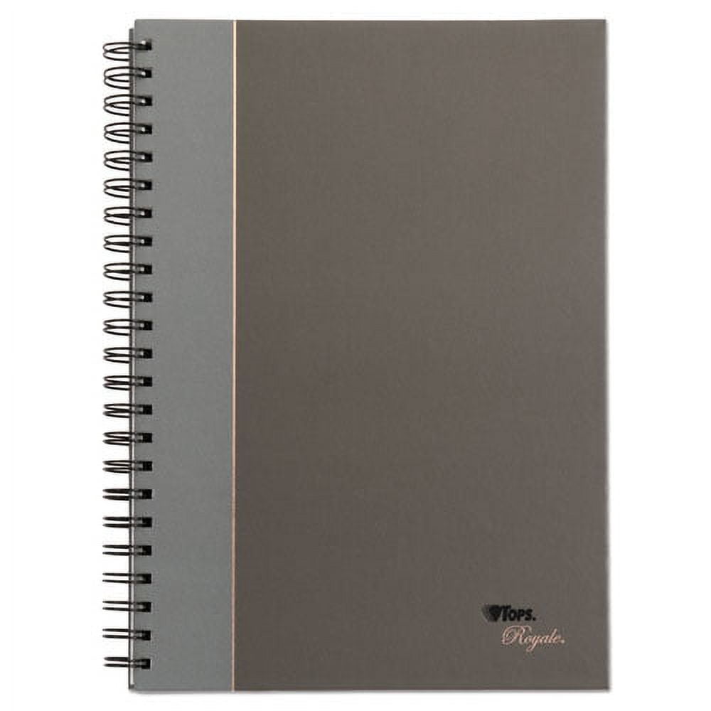 "Royale Wirebound Business Notebooks, 1 Subject, Medium/college Rule, Black/gray Cover, 11.75 X 8.25, 96 Sheets | Bundle of 2 Each"