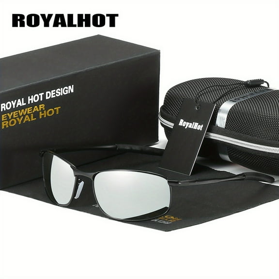 Royalhot Unisex Elegant Avant-garde Full Frame Sunglasse, Polarized Camping Square Frame Sunglasse UV400