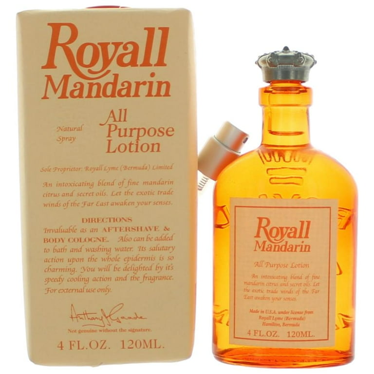 Royall Mandarin All Purpose Lotion / Cologne By Royall Fragrances - 4 oz Royall Mandarin All Purpose Lotion / Cologne By Royall Fragrances - 4 oz