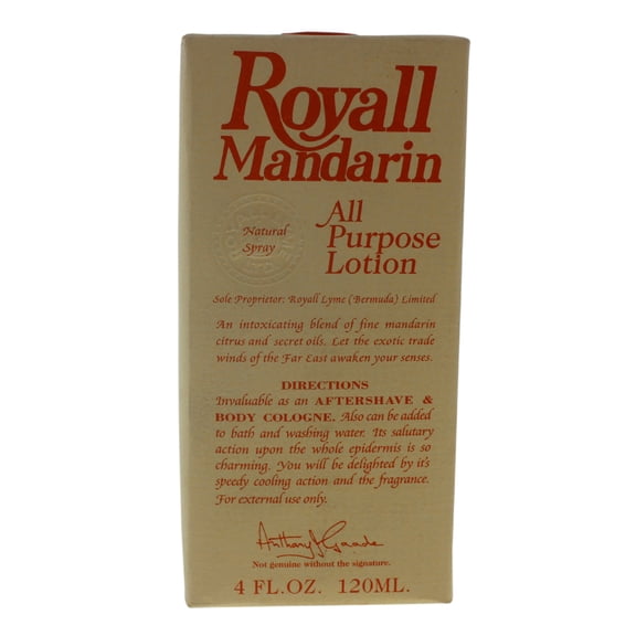 Royall BayRhum Mandarin Orange for Men Aftershave Lotion Cologne, 4oz