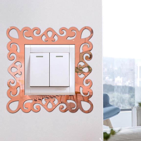 STAOEDU 1PC Sticker Home Decor Wall Mirror Style Photo Frames for Shop