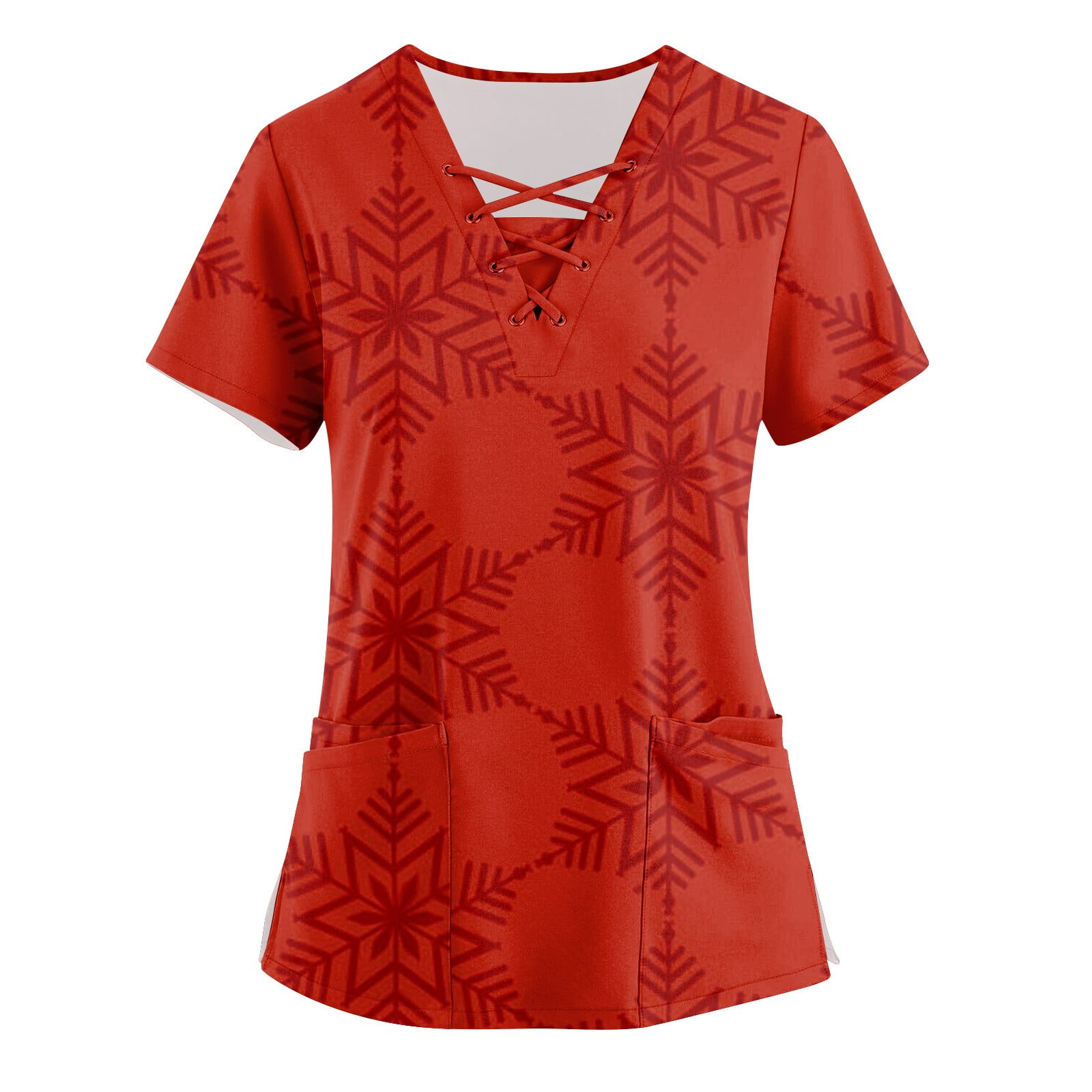 Royallove Scrubs Plus Size Printed Scrub Working Uniform Tops For Women