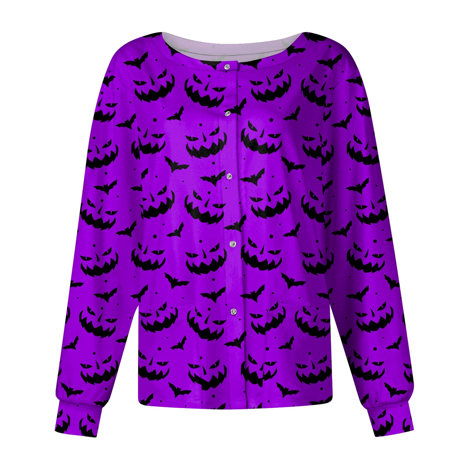 Royallove Women Long Sleeve Pattern Pocket Working Standup Collar