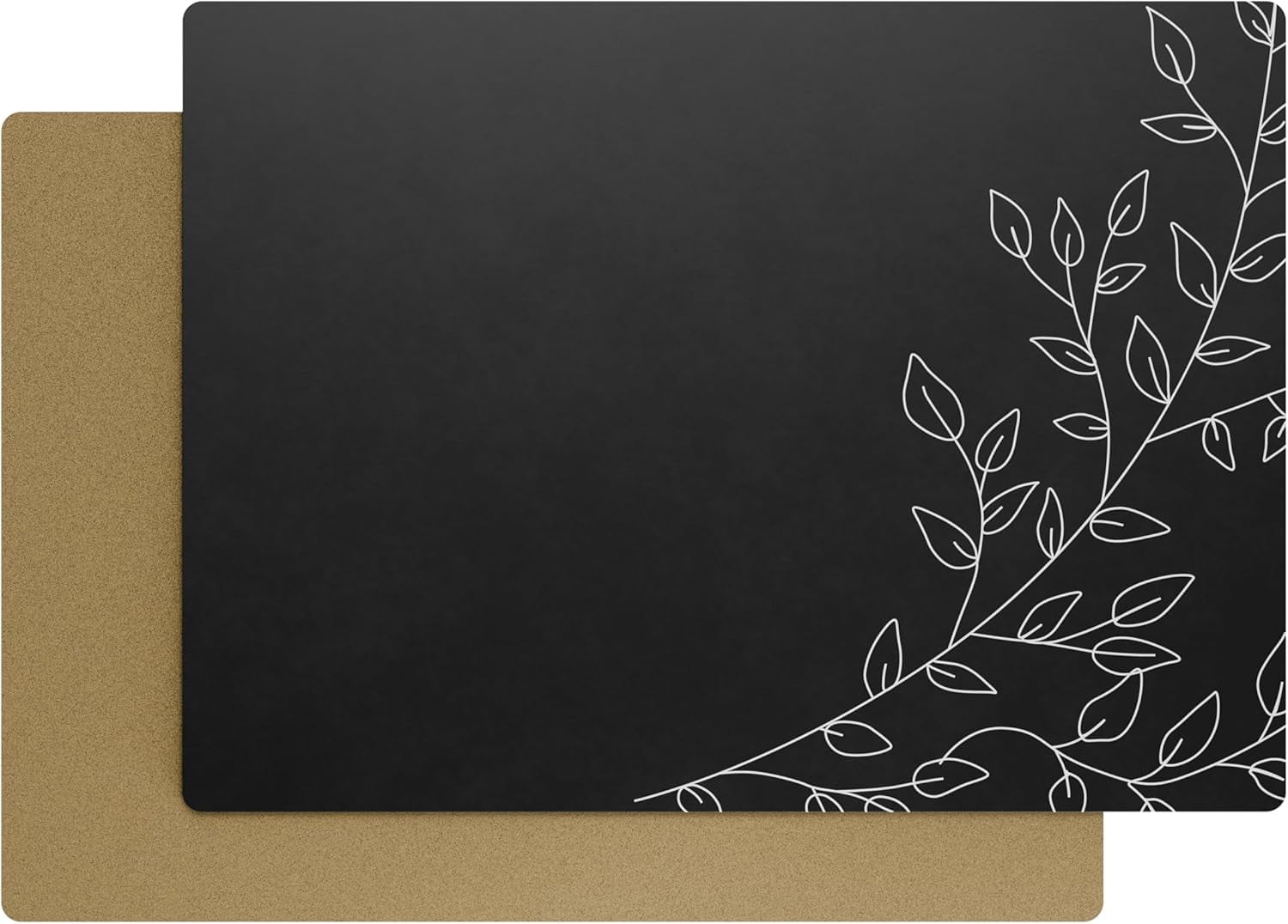 Royalty Art Black Cork-Backed Placemats - Set of 4