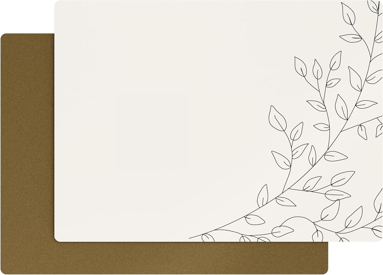 Royalty Art Creamy White Cork-Backed Placemats - Set of 4