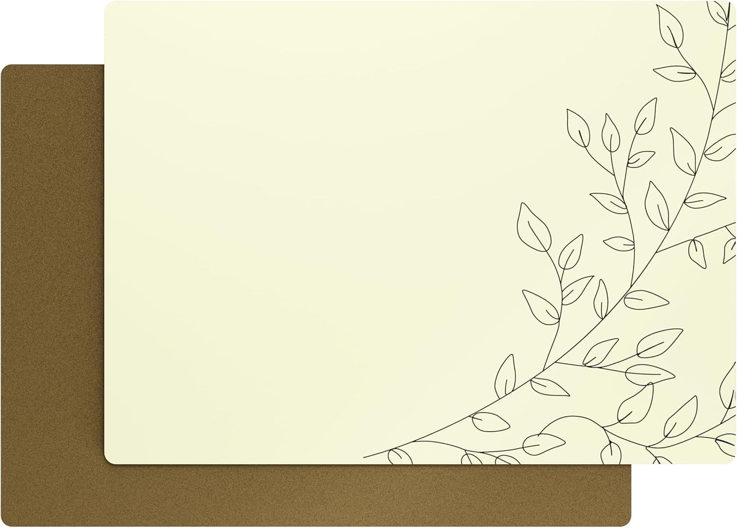 Royalty Art Ivory Cork-Backed Placemats - Set of 4, 16 X 11 X 1