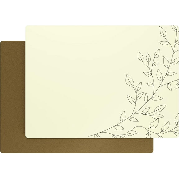 Royalty Art Ivory Cork-Backed Placemats - Set of 4, 16 X 11 X 1