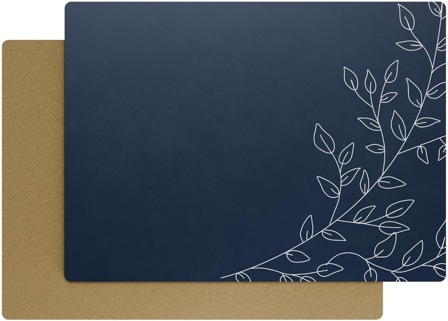 Royalty Art Navy Blue Cork-Backed Placemats - Set of 4