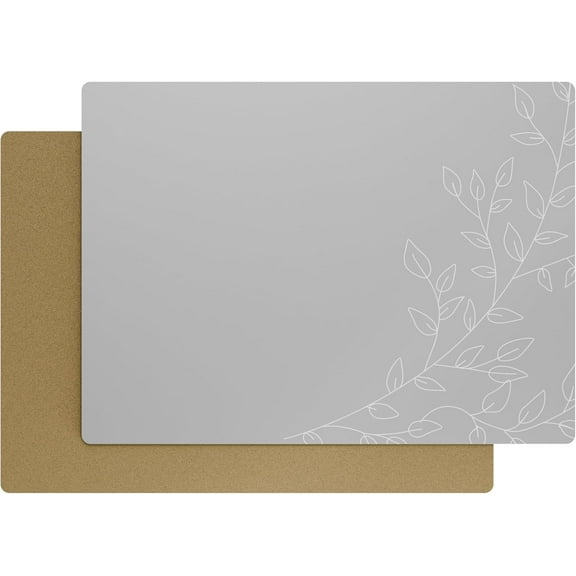 Royalty Art Silver Grey Cork-Backed Placemats - Set of 4