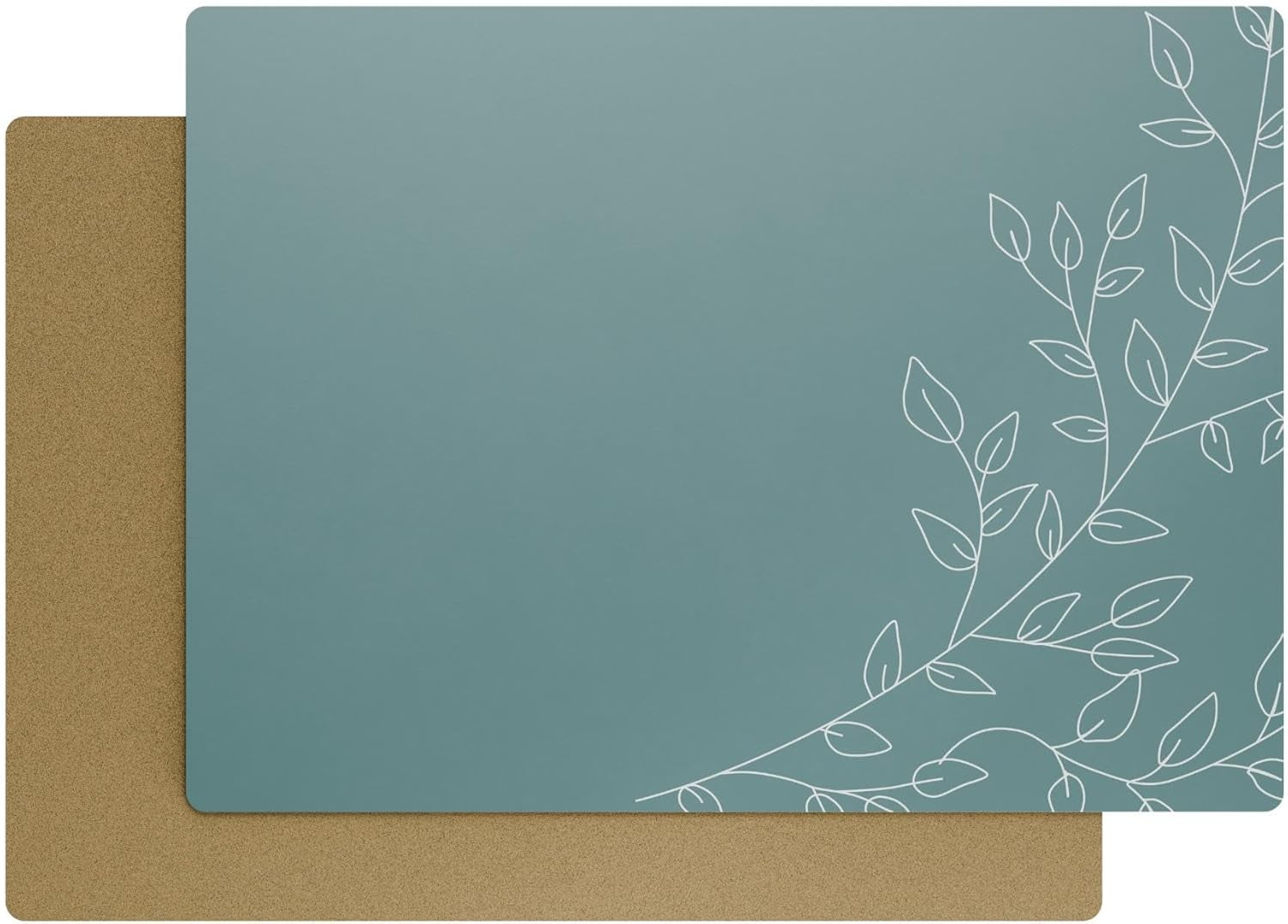Royalty Art Teal Gray Cork-Backed Placemats - Set of 4