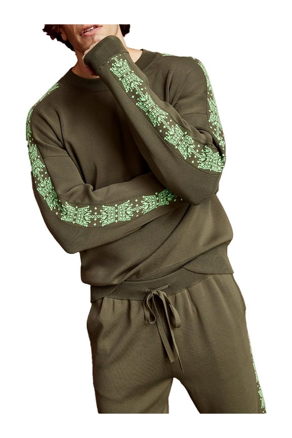 Mens Crewneck Knit Pullover Sweater