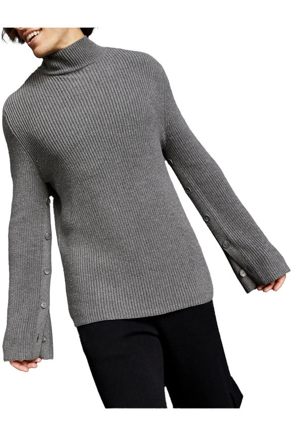 Mens Knit Ribbed Pullover Sweater