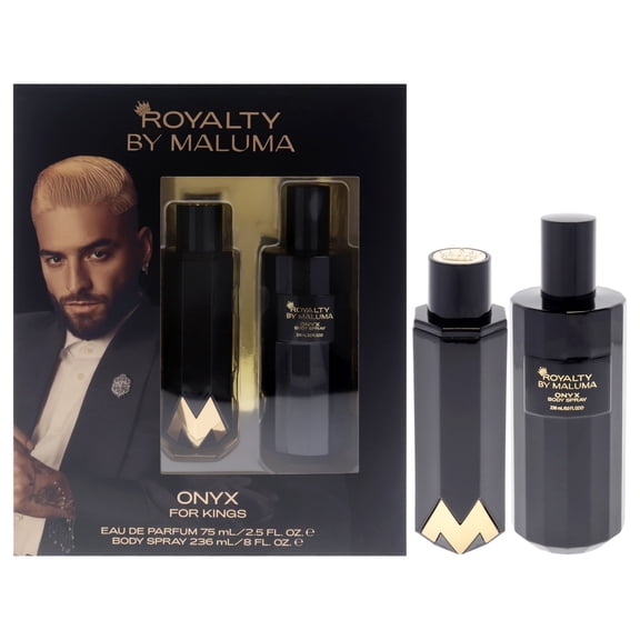 Onyx by Royalty By Maluma for Men - 2 Pc Gift Set 2.5oz EDP Spray, 8oz Body Spray