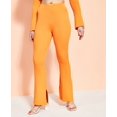 thumbnail image 1 of Royalty By Maluma Women's Ribbed Pants Orange Size Medium, 1 of 3