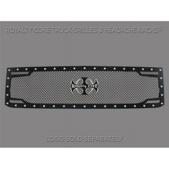 Royalty Core ROC15394 RC2 Twin Mesh Design Gloss Black 10.0 Power Mesh Main Grille for 2015-2018 Chevy Silverado 2500