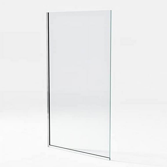 Royalty Fixed Shower Screen for Bathroom - 3/8'' Thick Clear Tempered Glass Shower Door Soap & Hard Water Resistant Timeless & Minimalist Design - Glass Shield Coating (30 x 60, Chrome)