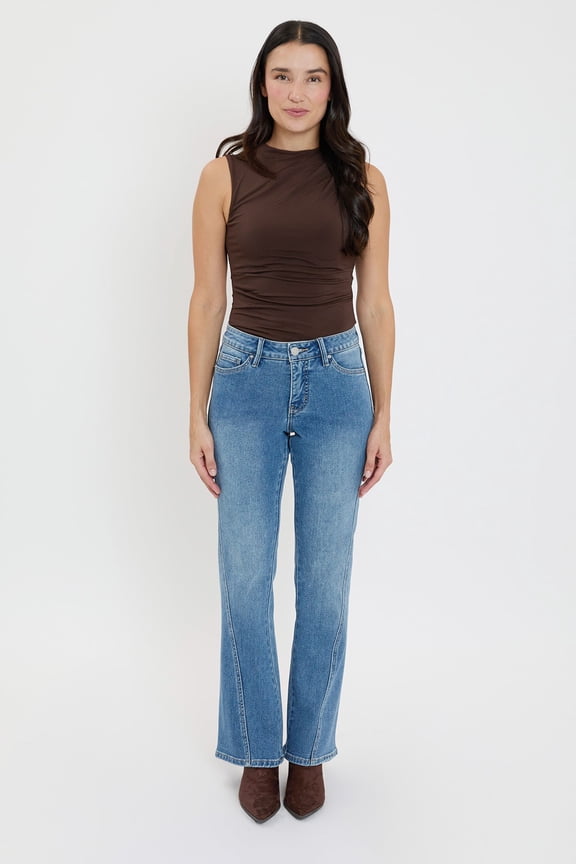 For Me Women's Curve Seam Flare Jeans