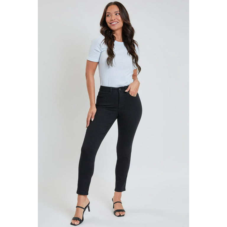 Royalty For Me Women's Petite Tummy Control High Rise Classic Skinny Jean 