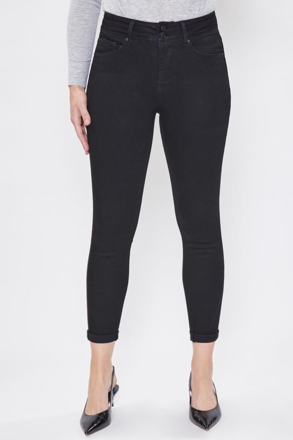 Women's Tummy Control Rolled Cuff Jeans