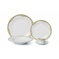 thumbnail image 1 of Royalty Porcelain 5-pc Dinner Set for 1, 24K Gold, Premium Bone China Porcelain, 1 of 5