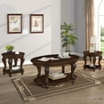Royard Oaktree 3piece Vintage Living Room Table Set, Oval Coffee Table