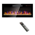 thumbnail image 1 of Royard Oaktree 36 Inch Wall Mounted and Recessed Electric Fireplace with Remote Control, 1400W Ultra Thin Wall Fireplace Heater with Timer, 16 Flame Colors, Adjustable Temperature, Crystal Stone, 1 of 8