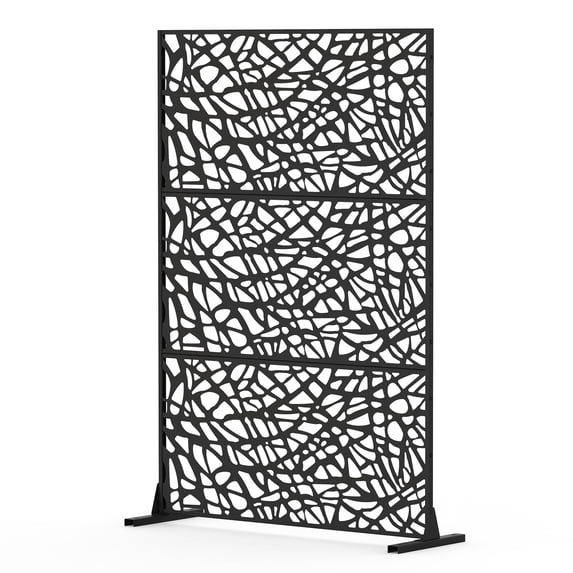 Royard Oaktree 4' x 6' Decorative Fence, Metal Privacy Screen Panels, Indoor & Outdoor Freestanding Privacy Screen, Decorative Room Divider for Patio, Garden, Backyard, Balcony, Mesh Shape