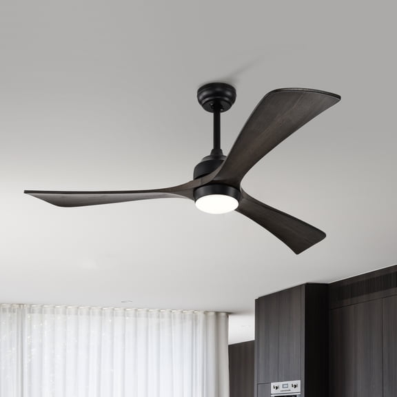 Royard Oaktree 52" Ceiling Fan with Light & Remote Control, Reversible 3-blade Ceiling Fan Modern Farmhouse Ceiling Fan Light Fixture for Bedroom, Kitchen, Living Room.