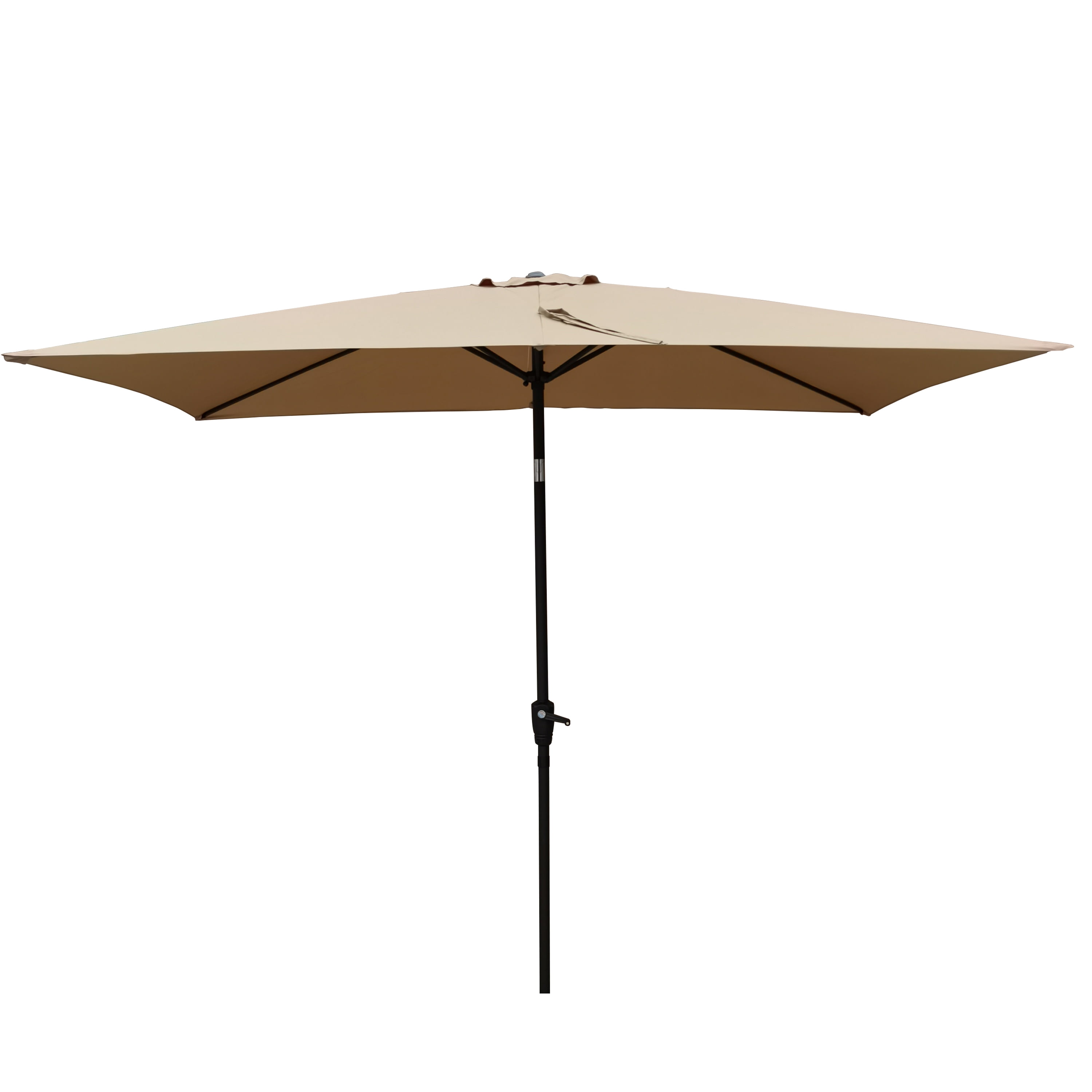 Royard Oaktree 6x9ft Patio Umbrella, Outdoor Rectangular Market Umbrella with Crank and Push Button Tilt, Outside UV Protection Sun Shade Table Umbrella for Garden Lawn Backyard Poolside, Brown