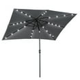 thumbnail image 1 of Royard Oaktree 9ft Solar Patio Umbrella, LED Lighted Umbrella Table Umbrella with Tilt and Crank, Outdoor Market Sun Shade for Garden, Deck, Backyard, Pool, Beach, Dark Gray, 1 of 5