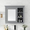 thumbnail image 1 of Royard Oaktree Bathroom Wall Mirror Cabinet, Over The Toilet Medicine Cabinet with Door and Shelves, 1 of 5