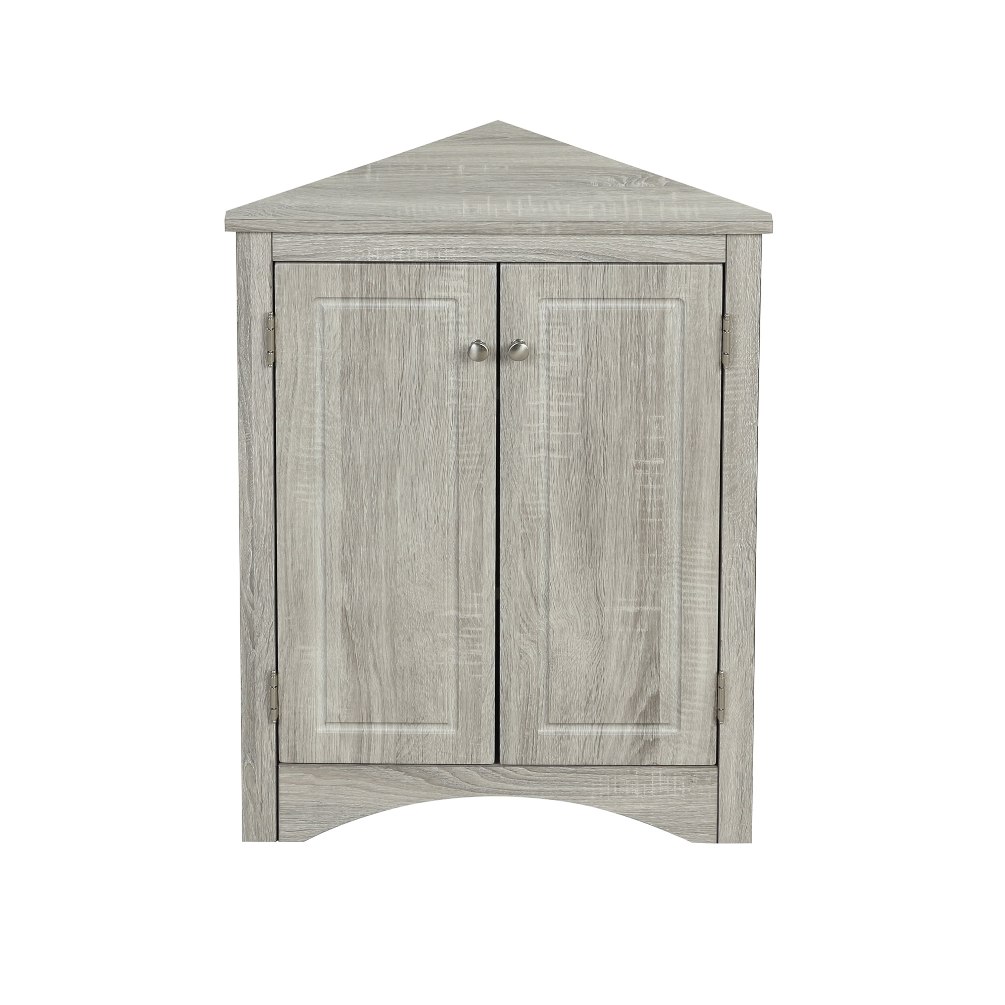 Royard Oaktree Corner Storage Cabinet with Doors and 3 Adjustable Shelves Freestanding Floor Bathroom Cabinet Modern Cupboard Organizer for Kitchen Living Room Bedroom,Oak