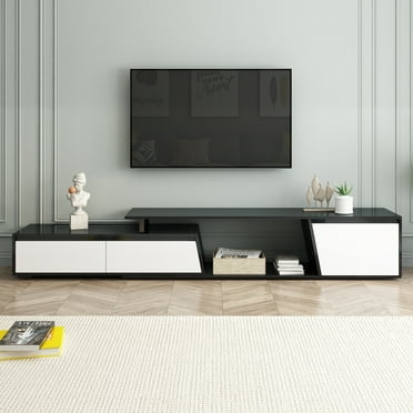 Royard Oaktree Extendable TV Stand for TVs up to 100" Wood Media Console with Drawers and Cabinet
