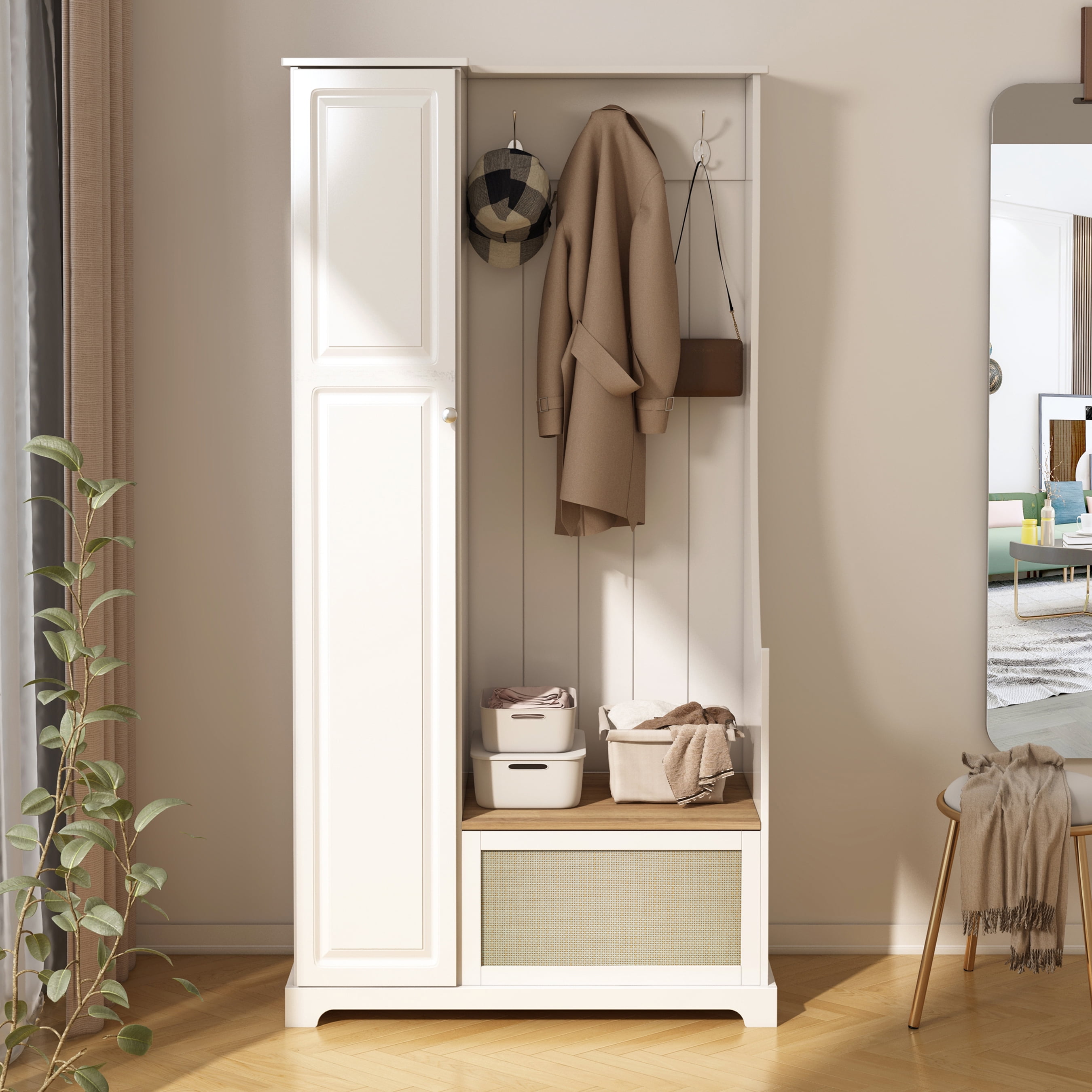 Hall tree with closet new arrivals