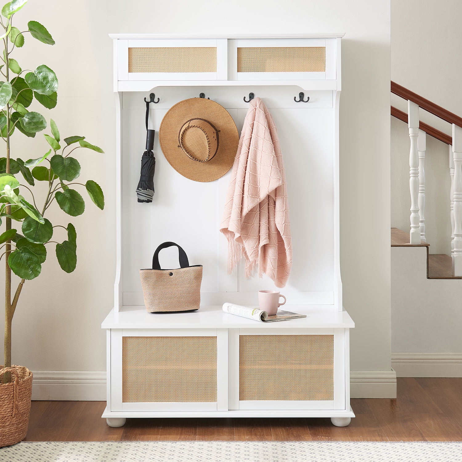 Rattan hall stand discount