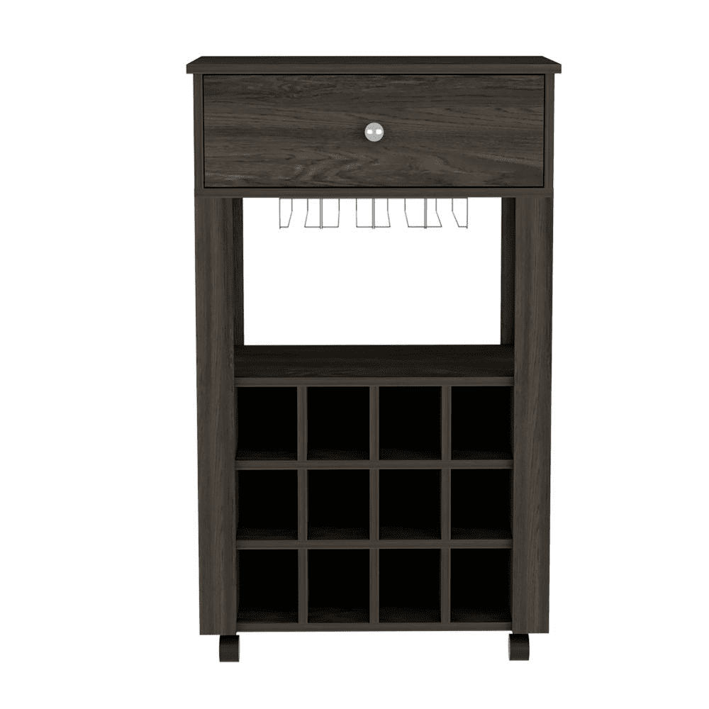 Royard Oaktree Wine Bar Cabinet with 12 Wine Rack and Glass Holder ...