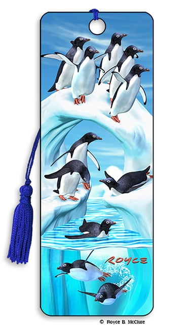 Royce 3D Bookmark - Iceberg (Penguins), (Hardcover)