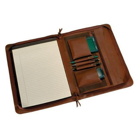 Royce Leather 306-TAN-5 Executive Zip Around Padfolio - Tan