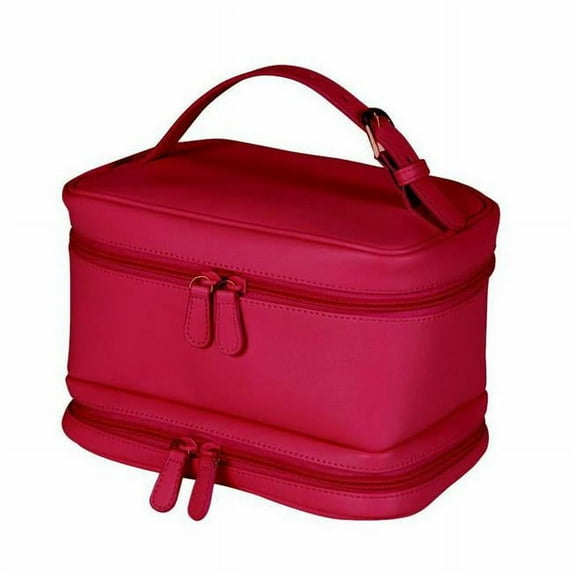 Royce Leather Travel Cosmetic Makeup Toiletry Wash Bag in Genuine Leather