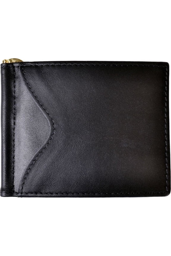 RFID-108-BK-5 RFID Blocking Money Clip Wallet - Black