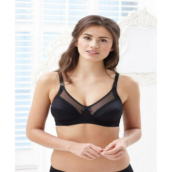 Royce Womens Charlotte Soft Cup Nursing Bra Black 32H