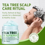 Roycederm Tea Tree Scalp Scrub   Pre-Shampoo Exfoliating Treatment for Dry, Flaky Scalp   Deep Cleansing, Refreshing & Balancing Formula for Healthy-Looking Hair