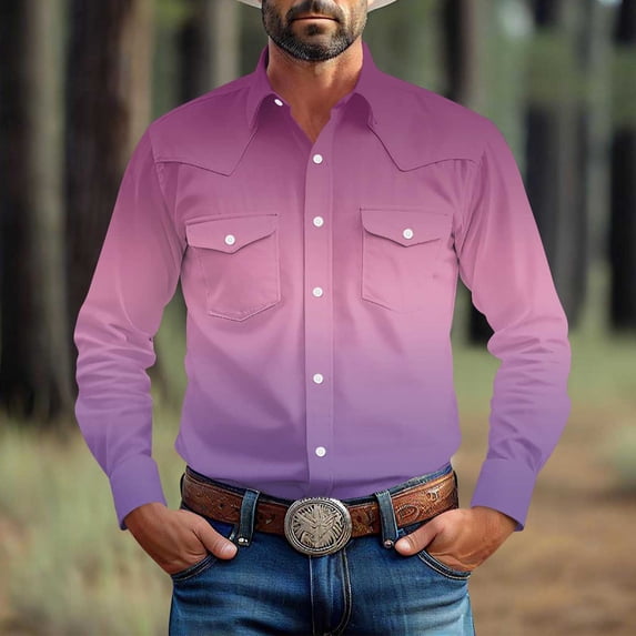 Royisotas Big and Tall Shirts for Men Button Down Dress Shirt Fashion Long Sleeve Work Mens Tops
