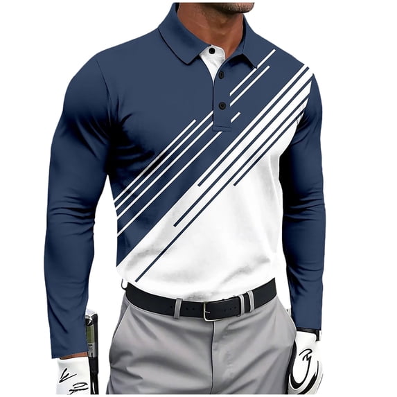Royisotas Big and Tall Shirts for Men Casual Shirt Polo Button Mens Tops Golf