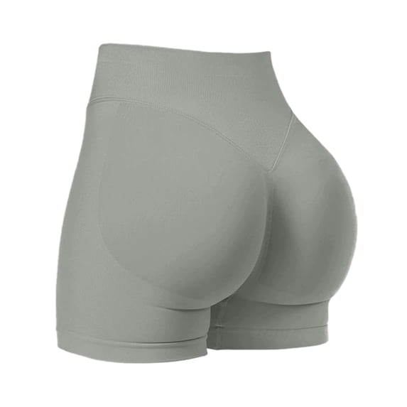 Royisotas Biker Shorts for Women Seamless Gym Yoga Running Sport Active Exercise Fitness Hip-Lifting Solid Color Shorts