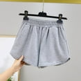 thumbnail image 1 of Royisotas Casual Plus Size Womens Shorts Loose Cotton Summer Running Fitness Dolphin Shorts Elastic Pocket High Waist Wide Leg Solid Color Shorts, 1 of 4