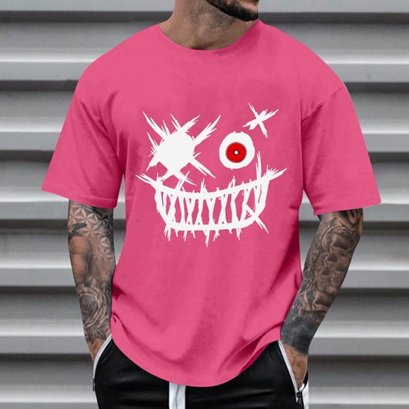 Royisotas Casual Shirts for Men Graphic Tee Workout Short Sleeve Fashion Pullover Athletic Mens T Shirts Big and Tall