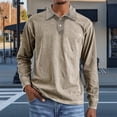 thumbnail image 1 of Royisotas Casual Shirts for Men Shirt Cotton Long Sleeve Henley Turndown Collar Mens Tops Big and Tall, 1 of 6